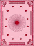 Radiant Heart Scatter Border Rug