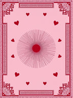 Radiant Heart Scatter Border Rug