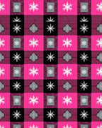 Pink Black Buffalo Snowflake Check Rug