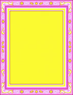Pink Golden Yellow Floral Border Rug