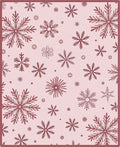 Rose Pink Snowflake Collage Rug