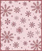 Rose Pink Snowflake Collage Rug