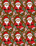 Cute Santa Claus Candy Cane Christmas Rug
