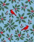 Crimson Cardinal Winterberry Branch Rug