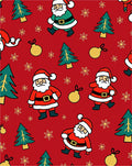 Christmas Red Santa Trees Ornaments Rug
