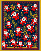 Jolly Santa Claus Holiday Rag Rug