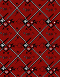 Crimson Diamond Tribal Sketch Medallion Rug