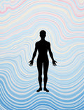 Pastel Swirl Human Silhouette Abstract Rug