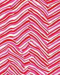 Crimson Pink Wave Stripes Rug