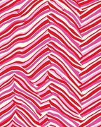 Crimson Pink Wave Stripes Rug