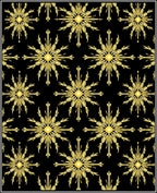 Golden Sunburst Black Medallion Rug