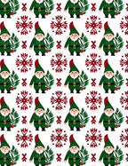 Green Gnome Snowflake Winter Delight Rug