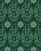 Emerald Green Floral Laurel Wreath Rug