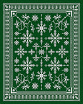 Elegant Green Snowflake Mandala Harmony Rug