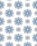 Blue Snowflake Imprints Rug