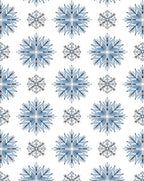 Blue Snowflake Imprints Rug