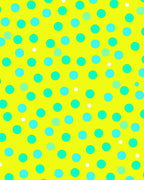 Sunny Yellow Polka Dot Scatter Rug