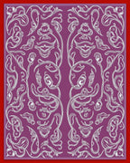 Art Nouveau Violet Whimsical Swirls Rug