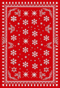 Crimson Snowflakes Winter Wonder Rug