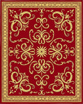 Regal Red Golden Acanthus Scroll Rug