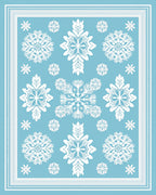 White Snowflake Winter Wonderland Rug