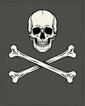 Classic Skull Bone Jolly Roger Rug