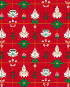 Rustic Red Green White Tartan Plaid Ornament Rug