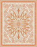 Orange Golden Bloom Mandala Rug
