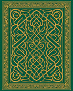 Emerald Gold Interlace Scroll Rug