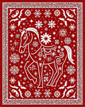 Crimson Horse Snowflake Medallion Rug