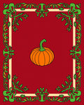 Autumn Harvest Orange Pumpkin Vine Rug