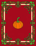 Autumn Harvest Orange Pumpkin Vine Rug
