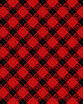 Bold Red Diamond Overlapping Abstract Rug