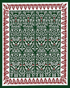 Emerald Ivory Red Classic Medallion Rug