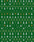 Holiday Forest Trees Christmas Green Gold Rug
