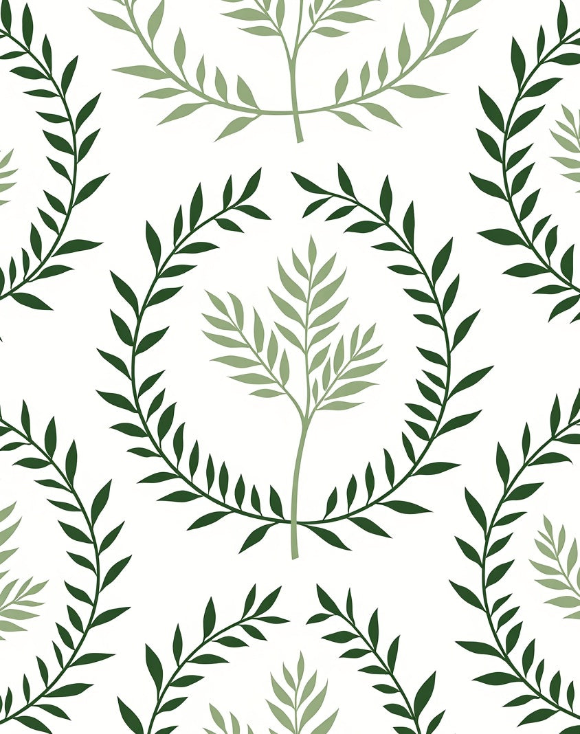 Verdant Green Leafy Branches Rug