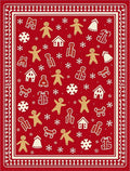 Whimsical Gingerbread and Snowflakes Collage Rug