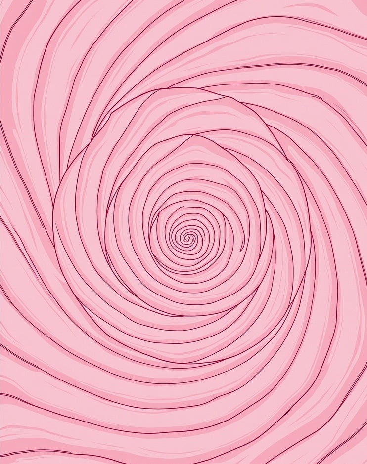 Blush Pink Swirl Rose Aura Rug