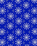 White Snowflake Winter Blue Rug