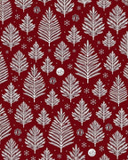 Crimson White Evergreen Snowflake Collection Rug
