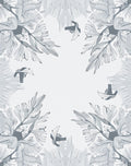 Gray Abstract Organic Lines Art Rug