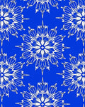 Bold Blue White Starburst Mandala Rug
