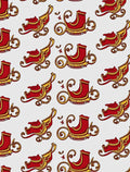 Vintage Red Gold Sleigh Holiday Repeat Rug