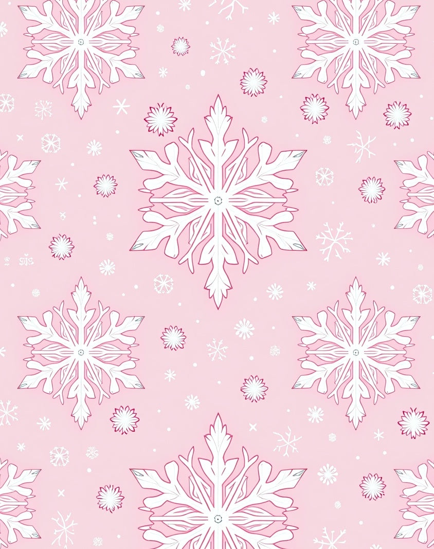 Pink Snowflake Winter Wonderland Rug