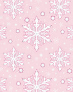 Pink Snowflake Winter Wonderland Rug