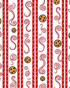 Red White Candy Swirl Cookie Rug