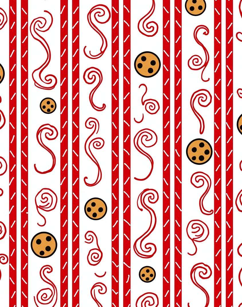 Red White Candy Swirl Cookie Rug