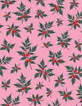 Pink Green Red Berry Foliage Rug