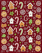 Whimsical Christmas Cookie Gingerbread Houses Rug