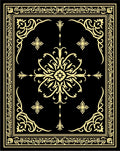 Black Yellow Vintage Floral Medallion Rug